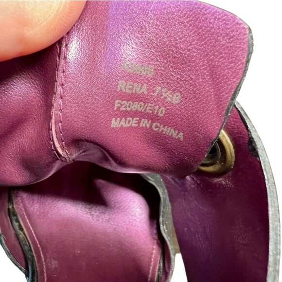 Coach Brown Leather Indie Grunge Studded Metallic Steam Punk Ultra High Size 7.5 - Picture 12 of 14